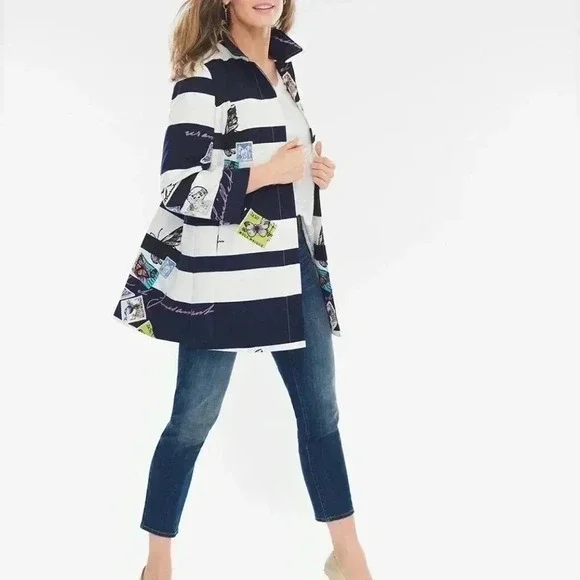 Chico's Postcard blazer/jacket Size 1 - Picture 6 of 11